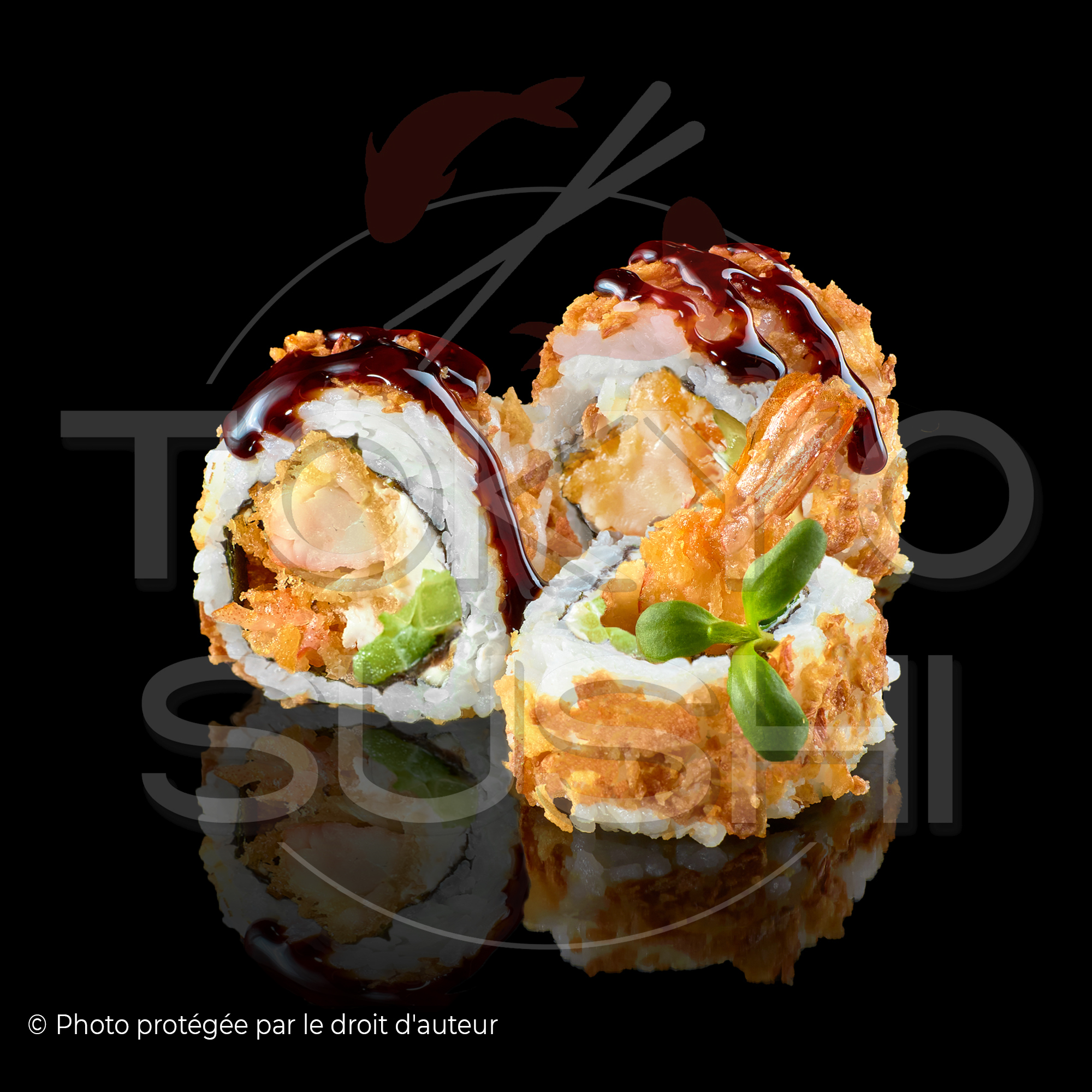 Crunch crevette tempura cream cheese